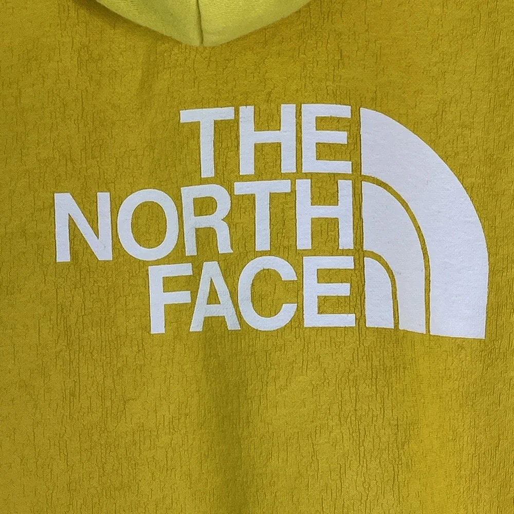 The North Face Yellow 2.0 Red Box‎  Pullover Hoodie Kangaroo Pocket High Vis L